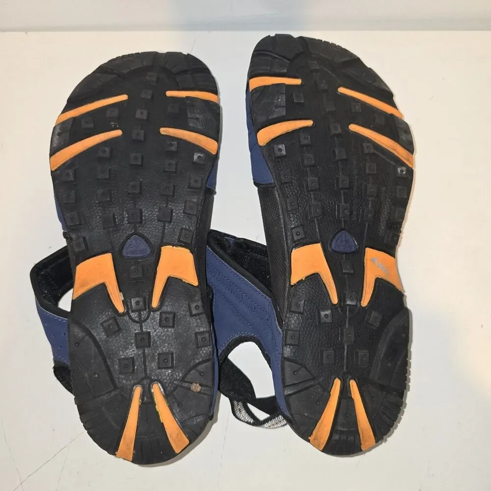 Nike ACG Outdoor Hiking Sport Sandals Blue Black Orange 305323  Size 12 Vtg